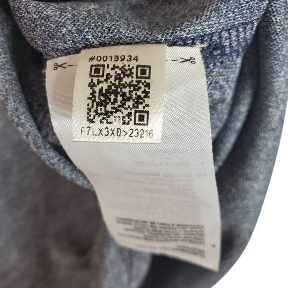 Adidas Marled Short Sleeve Performance Golf Polo Shirt Blue Grey UPF 30 Medium - Picture 9 of 12